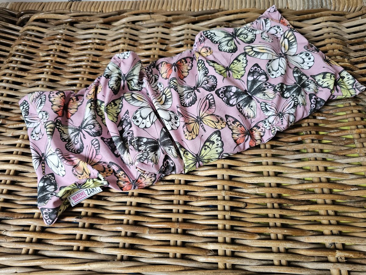 Warmezak! | Roze | Vlinder print | 60x20x3cm